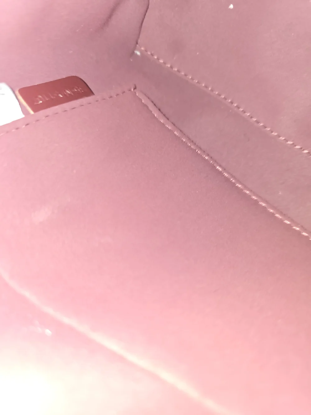 Louis Vuitton Burgundy Leather Cosmetic Pouch with Gold-Tone Zipper